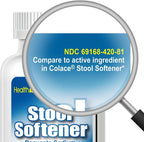 HealthA2Z® Stool Softener, Docusate Sodium 100mg, Stimulant-Free, 400 Count