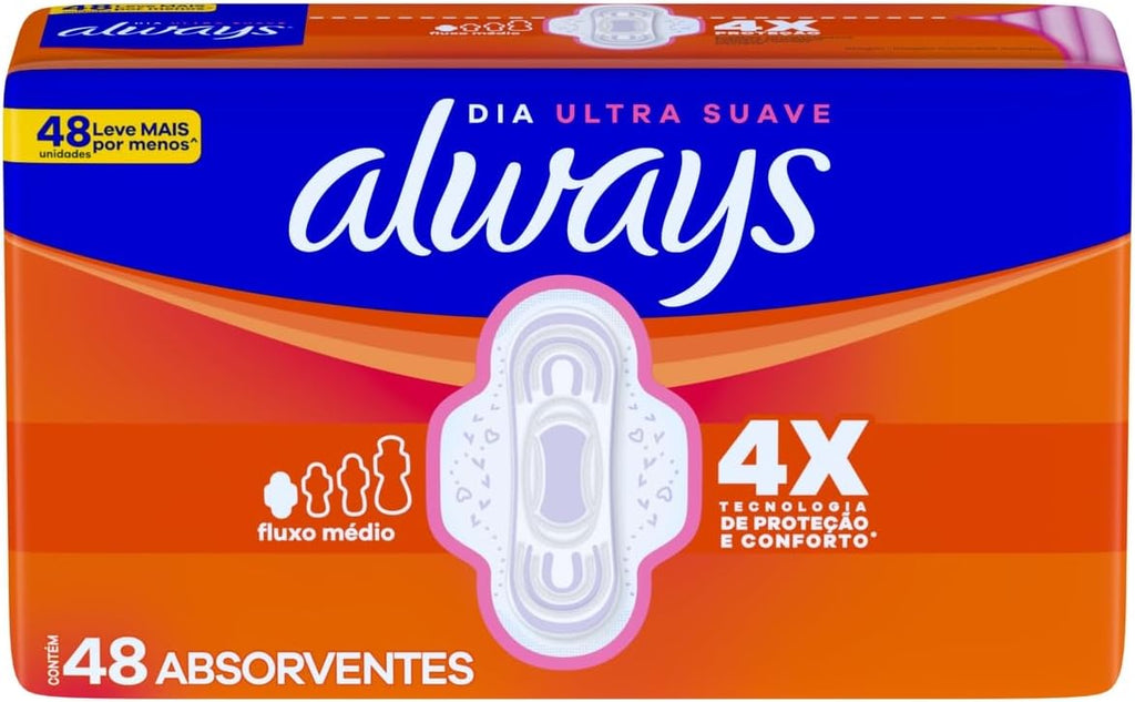 Always Sanitary Pads With Wings 48 pieces