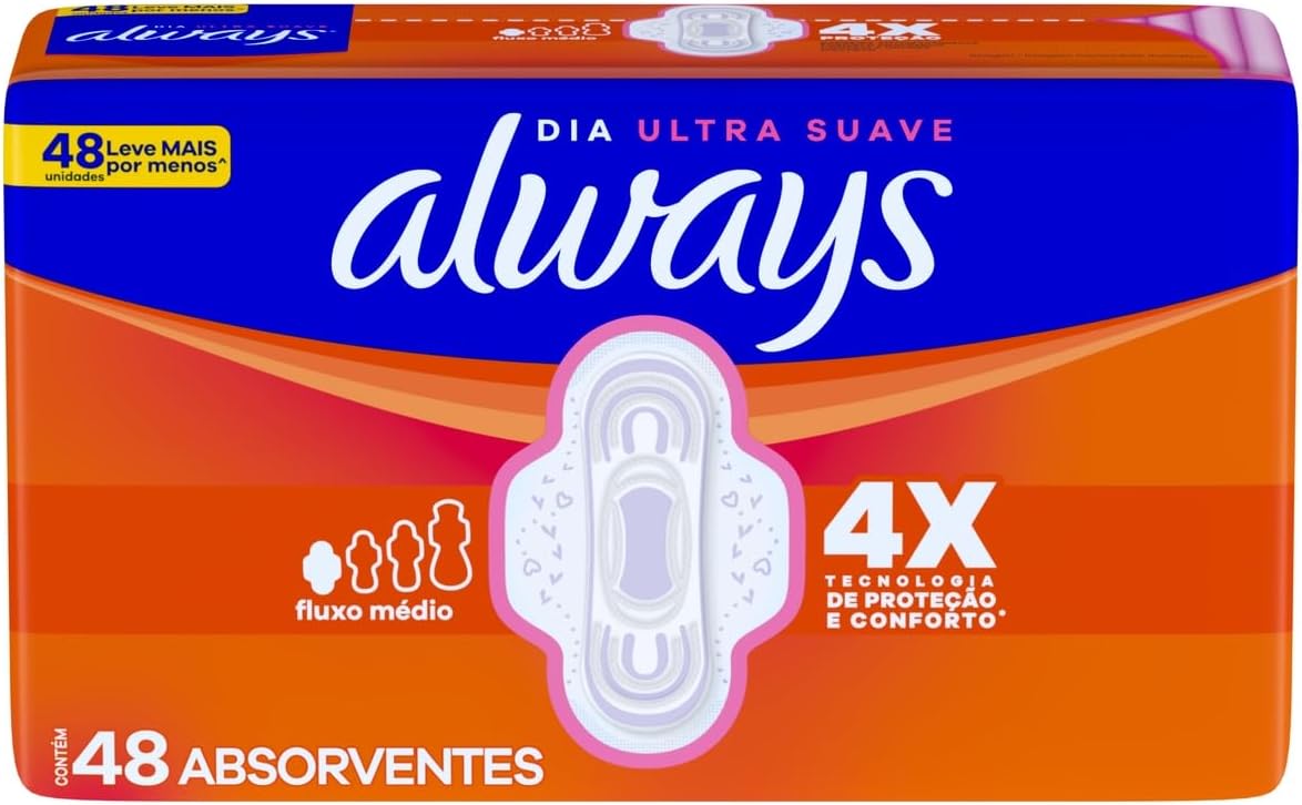 Always Sanitary Pads With Wings 48 pieces