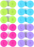 KISEER 12 Pack Colorful Contact Lens Case Box Holder Container Soak Storage Kit