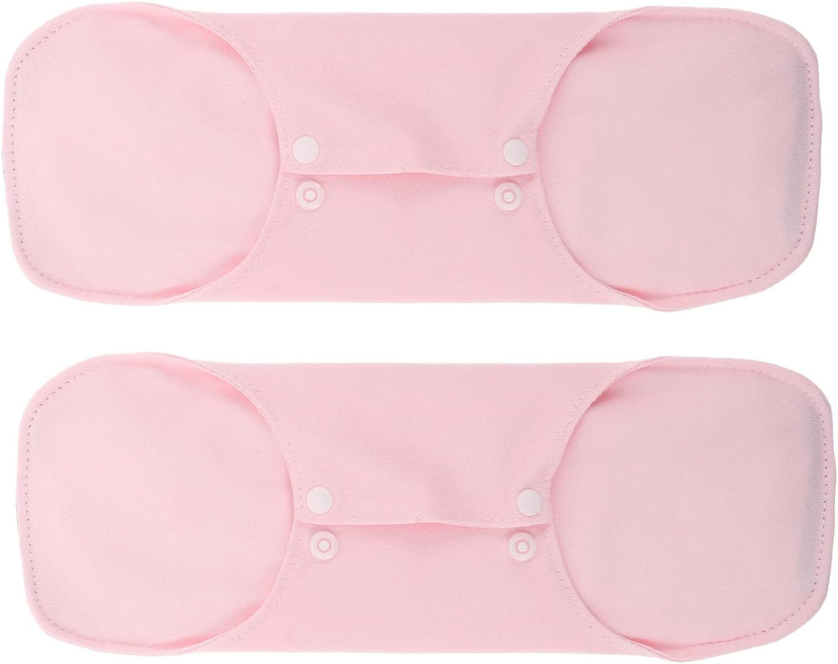 Anneome 2Pcs Postpartum Leak Protection Pads for Women, Ultra-Thin Washable Cloth Sanitary Napkins with Wings, Soft Reusable Panty Liners for Overnight Incontinence and Postnatal Care