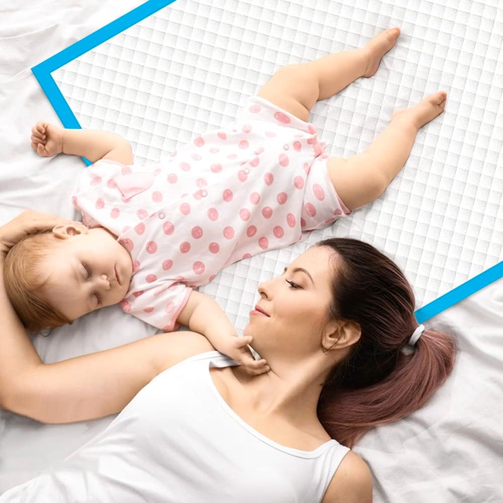 Clevinger Disposable Bed Underpads, 90x60cm Disposable Incontinence Bed Pads, Multi-Layered Ultra Thick Super Absorbent Protection Disposable Bed Pee Pads for Adults Elderly Kids (1Pack-40PCS)