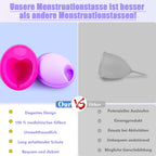 2 Pieces Menstrual Disc Sizes S L, Reusable Periodic Cup Disc, Soft Leak, Silicone Proof Menstrual Disc, Alternative to Tampons