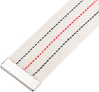 COW&COW Transfer and Gait Belt with Metal Buckle - Transfer Walking and Standing Assist Aid for Caregiver Nurse Therapist 2 inches (Beige with Stripes, 60")