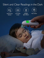 Momcozy Digital Forehead and Ear Thermometer, Non-Contact, Adults and Kids | Child Mode, Fever Alarm Function, Mute and Memory Functions, Digital Infrared Thermometer for Fast and Accurate Measurement