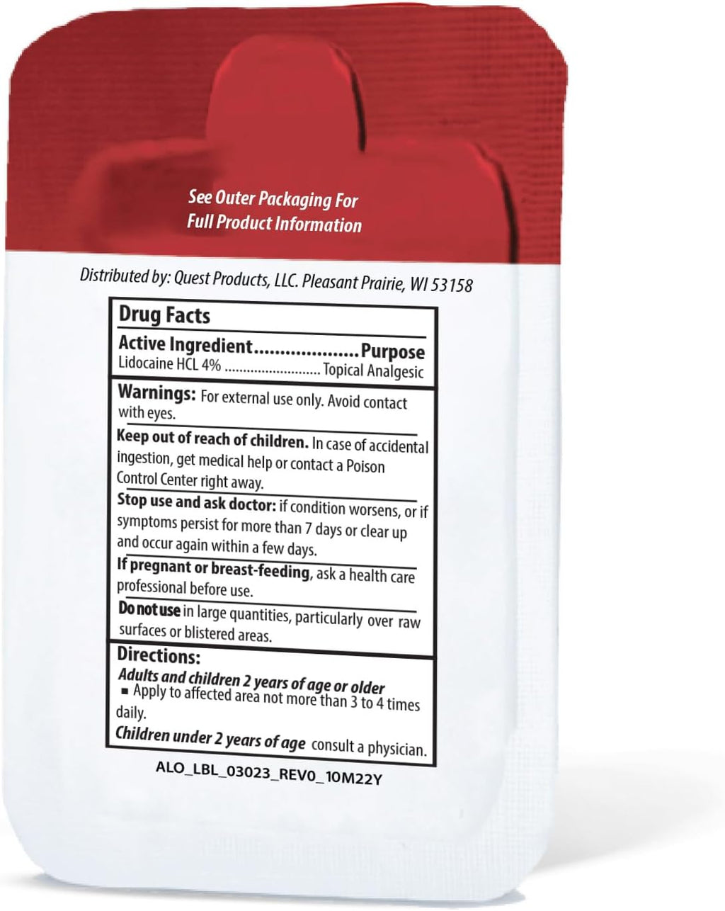 ALOCANE® Emergency Burn Gel Maximum Strength 4% Lidocaine Individual Use Packets,Commercial Grade, for Restaurants, Manufacturing, Other Heat Related Work environments, for Commercial Use Only, 24 Ct