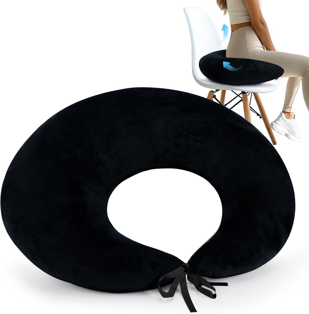 BBL Post Surgery Pillow for Sitting Sleep, Donut Hemorrhoid Pillow for Driving, Hip Support Cushion, BBL Cotton for Recovery