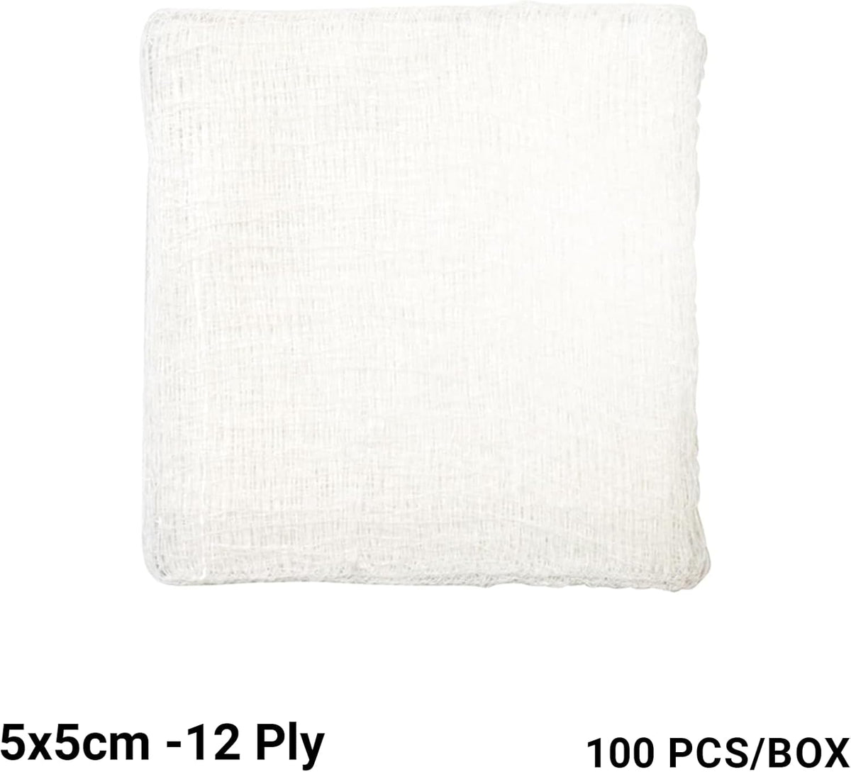 Gauze and Wound Dressings 100% Cotton Sterile 5 cm 100 pieces
