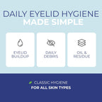 NOVEHA 60PCs Daily Hygienic Eyelid & Lash Wipes | For Blepharitis & Itchy Eyes, Demodex | Individually Wrapped Refreshening Eyelid Wipes, Natural Makeup Remover & Calming Moisturizer