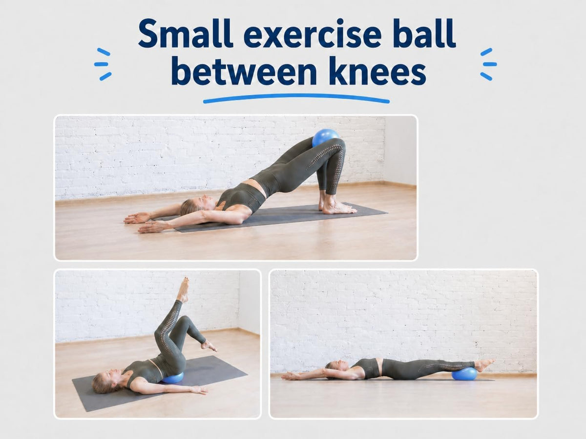 CIZEBO 6" or 8" Pilates Ball, Small Exercise Ball and Air Pump Yoga Core