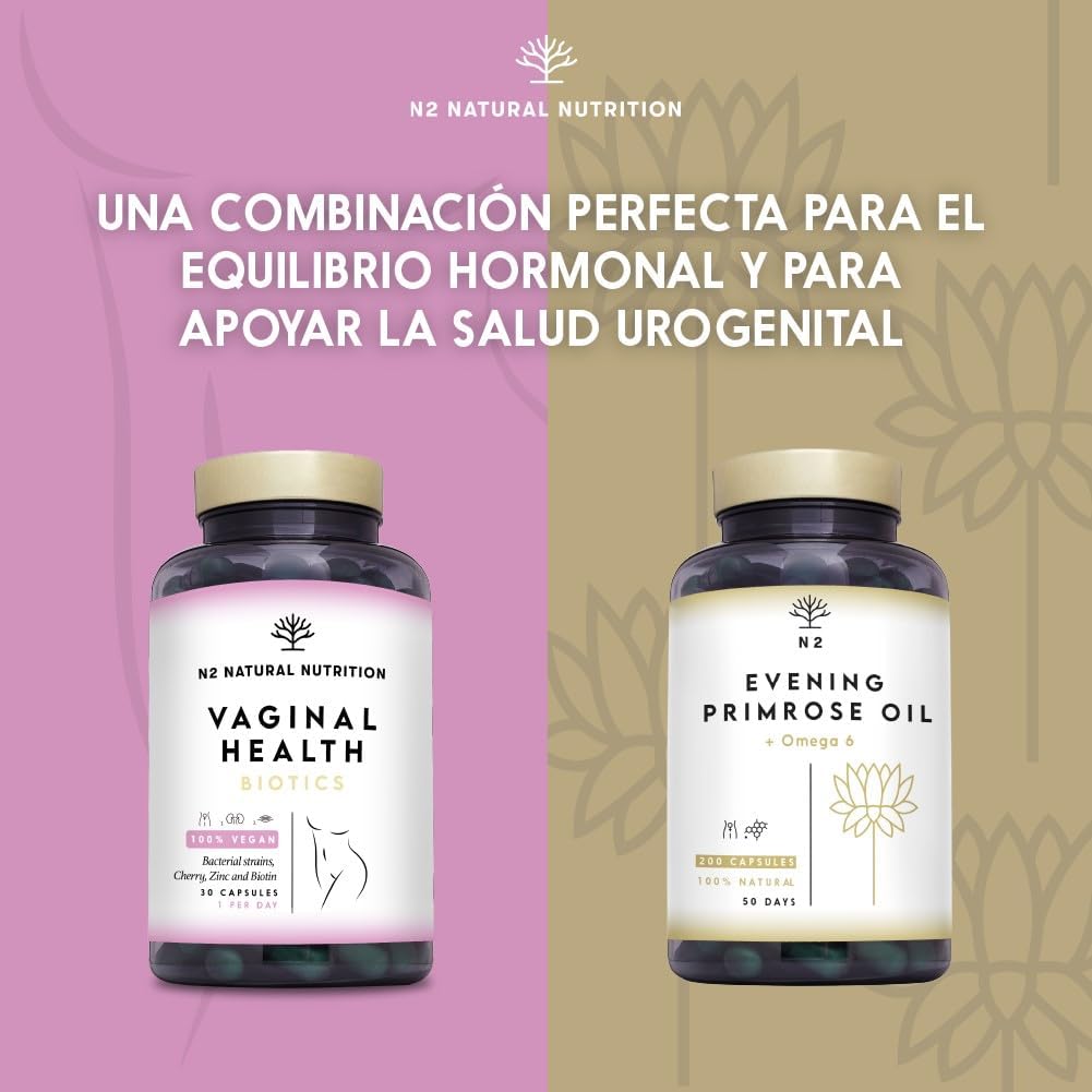 Probiotics Woman Flora Intima. 6 Different Strains. Fights and Prevents Vaginal and Urinary Infections. Improves the Mucosa and Strengthens the Vaginal Flora 30 Capsules. CE. N2 Natural Nutrition