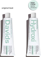 Davids Nano Hydroxyapatite Toothpaste Sensitive + Whitening Peppermint 4oz | Fluoride Free | Remineralizing | Enamel Health | Antiplaque | SLS Free | Made in USA | Recyclable Metal Tube | EWG Verified