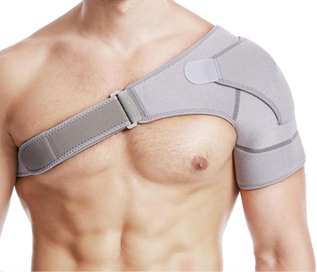Adjustable Shoulder Support Brace for Rotator Cuff Relief, Breathable Compression Sleeve for Men and Women, Injury Stabilizing Support with Strap for Post Surgery Recovery - Tisuff