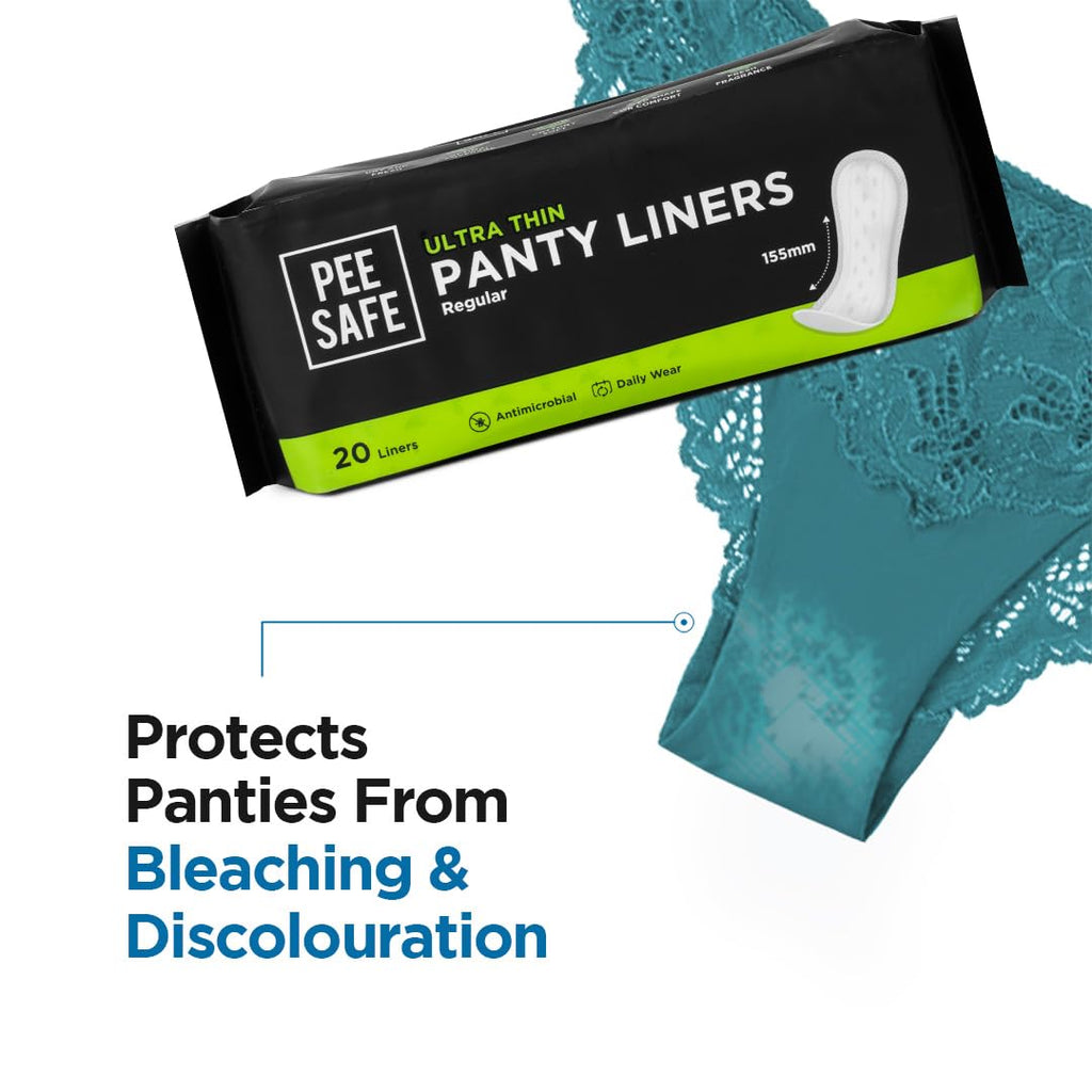 PEESAFE Panty Liners For Women Daily Use - 60 Liners | 155Mm Optimum Coverage (Small Size) | Cottony-Soft Surface| Keeps You Dry & Fresh All Day Long