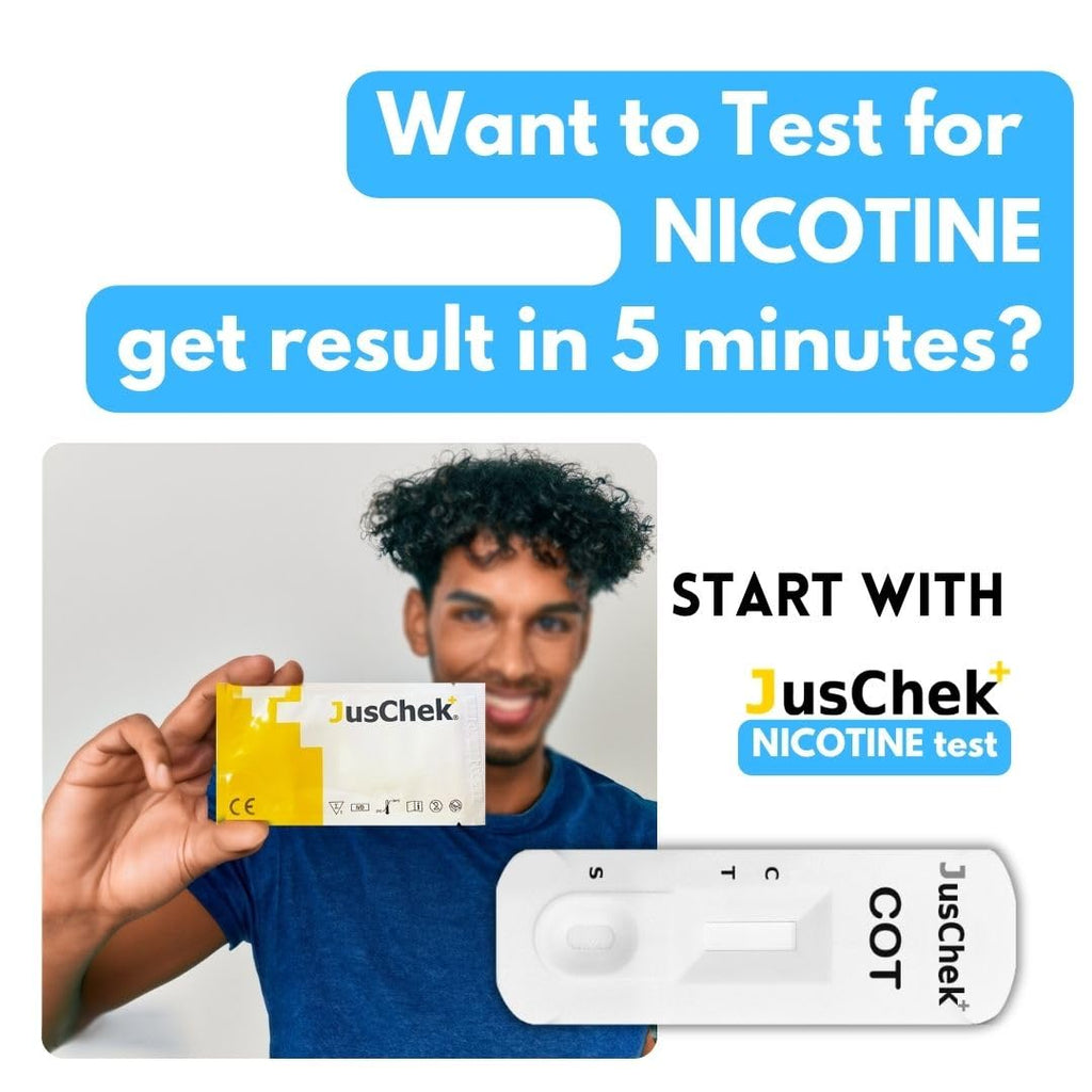 JusChek Cotinine Rapid Test Kit, 5-Minute Nicotine Metabolite Detection in Urine, Self-Testing (2)