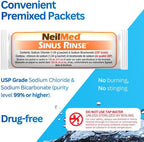 Neilmed's Sinus Rinse, Pediatric, Complete Saline Nasal Rinse Kit 60 Premixed Packets