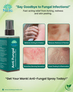 Herbal Anti Fungal Spray | Skin Care Spray for Itching, Odour & Irritation | Natural Ingredients | Suitable for Feet, Underarms & Body | 60ml