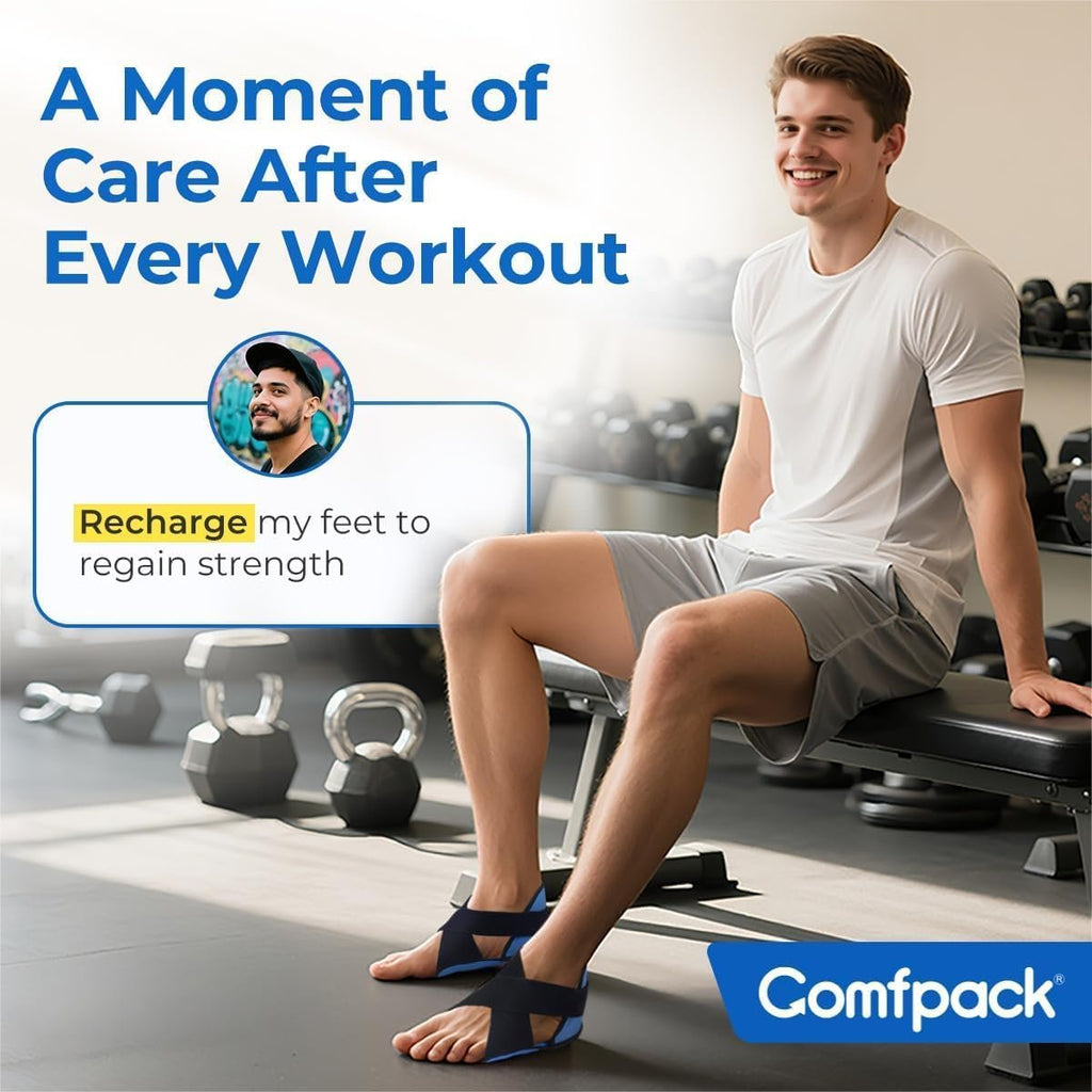 Comfpack Plantar Fasciitis Relief Ice Packs, 2PCS Heel Ice Pack Warp