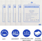 Healeved 30pcs Sterile Gauze Pads 2x2 Gauze Pads, Wound Dressing Tape, Ultra Absorbent Non- Woven Gauze Sponges For Wound Care for Home Outdoor