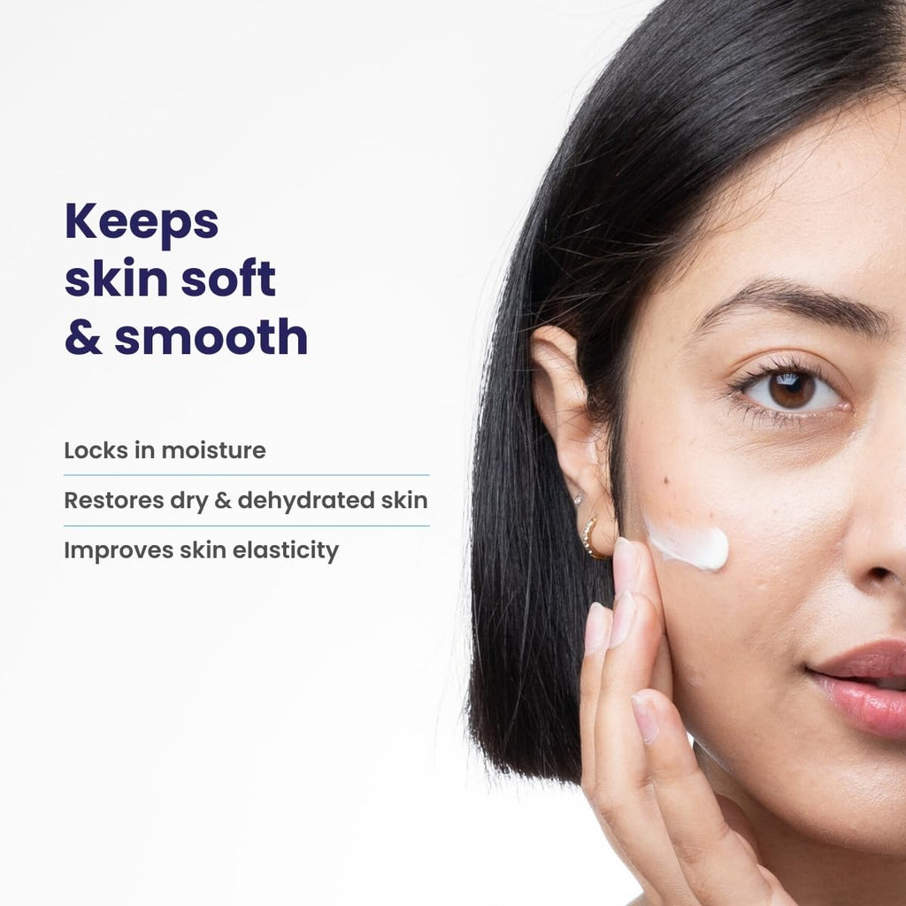 RE' EQUIL Ceramide & Hyaluronic Acid Moisturiser | Moisturizer For Face | Barrier Repair Cream | Long Lasting Hydration | Suitable For Normal To Dry Skin | 100G
