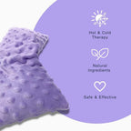 Mumu Wraps Heating Pad Microwavable - Lavender Scented Microwave Heating Pad for Pain Relief, Cramps, Muscle Ache, Joints, Neck, Shoulder, Back Pain, Warm Compress Moist Heat Pack (Lavender)