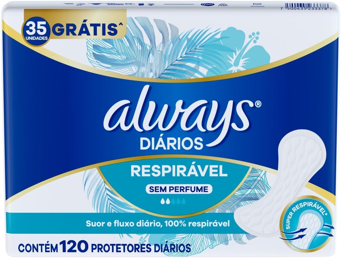 Always Panty Liners Fragrance-Free 120 pieces