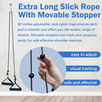Shoulder Pulley for Physical Therapy, Pulleys for Shoulder Rehab Over Door, Shoulder Pulley Over The Door Physical Therapy, Door Pulleys For Physical Therapy, Arm Pulley, Over The Door Pulleys - Black