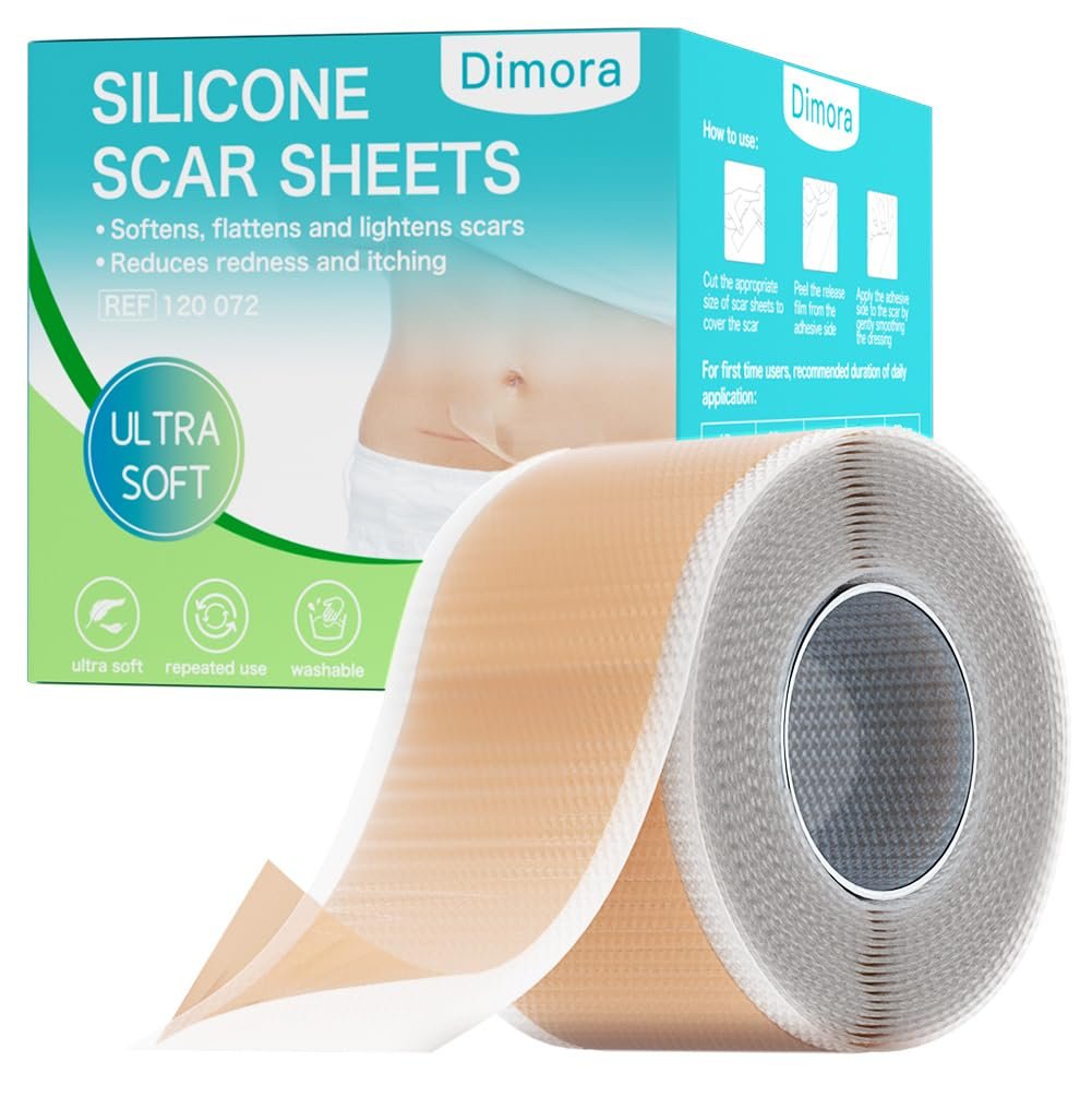 Dimora Medical Grade Silicone Scar Sheets, 1.6"x120" Roll
