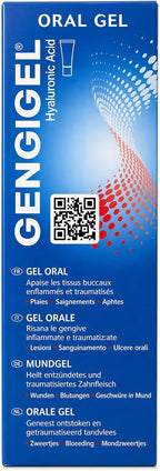 Gengigel Hyaluronic Acid Oral Gel for Mouth & Gum Discomfort (20ml), Soothes Irritation, Promotes Natural Healing & Protects Delicate Oral Tissue, No Paraben or SLS, Vegan & Kosher