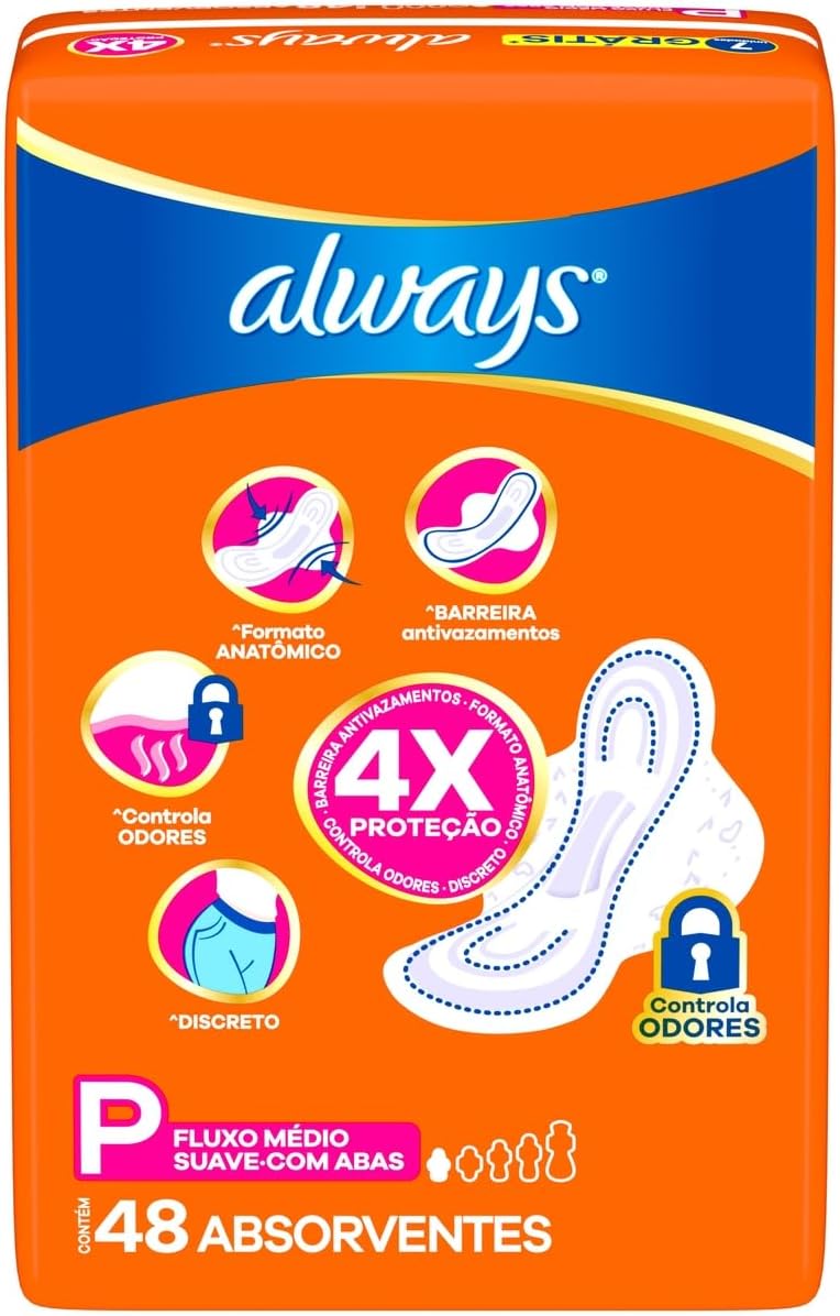 Always Sanitary Pads With Wings 48 pieces