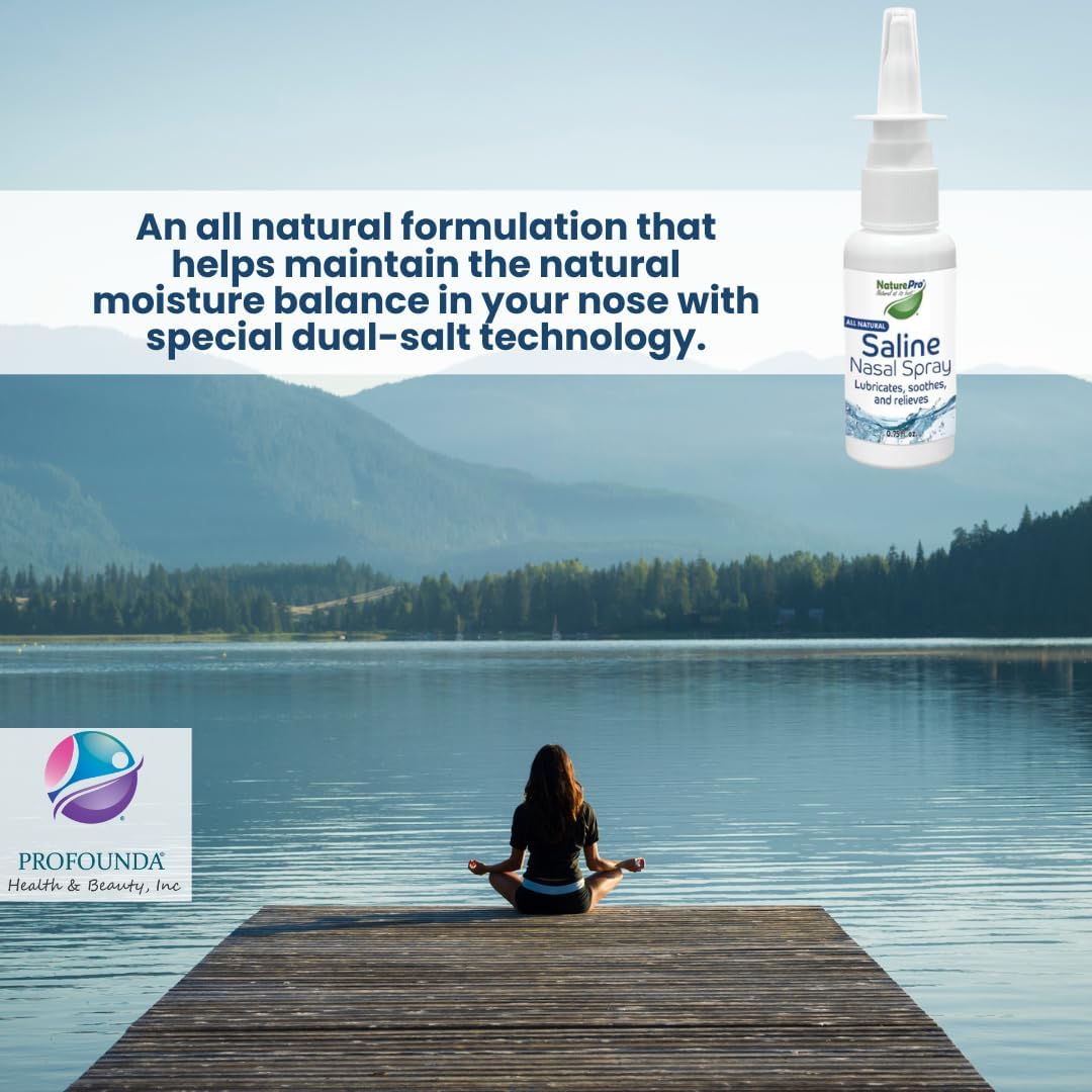 All Natural Saline Nasal Spray, 0.75 fl. oz., 3 Pack, Kosher, Dual Salt Moisturizing Formula