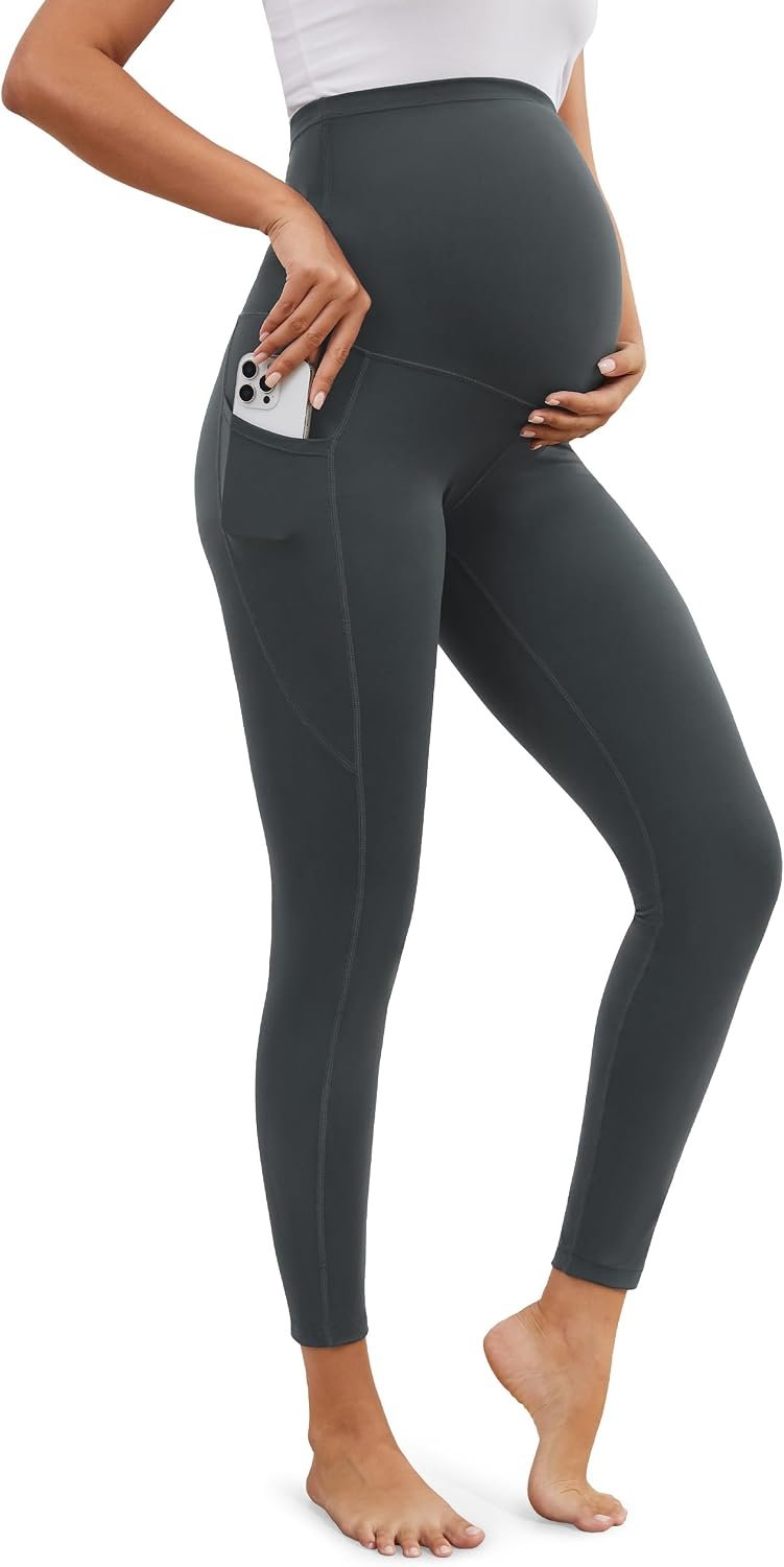 SEVEGO Tall Women's 32/34/36 Inseam Maternity Leggings Over The Belly Pregnancy Yoga Pants Workout Active Wear