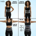 Camby 3 in 1 Postpartum belt after delivery for Post pregnancy Recovery | After Normal/C-section delivery | Maternity Abdominal Binder | Postnatal shapewear (Free Size) (Black)