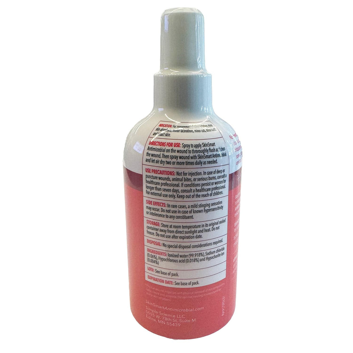 SkinSmart Antimicrobial Wound Therapy, Hypochlorous Acid Spray, 8 oz | Removes Bacteria in Wounds to Accelerate Healing, Medical Grade Natural Wound Cleanser, Safe for Kids, Adults and Seniors