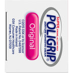 Super Poligrip Original Denture Adhesive Cream, Zinc Free Denture Cream for Dentures - 2.4 Ounces (Pack of 4)