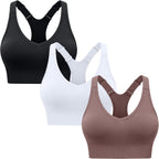 High Support Sports Bras for Women, Adjustable Straps Racerback Bra with Removable Cups, for Workout Running Gym