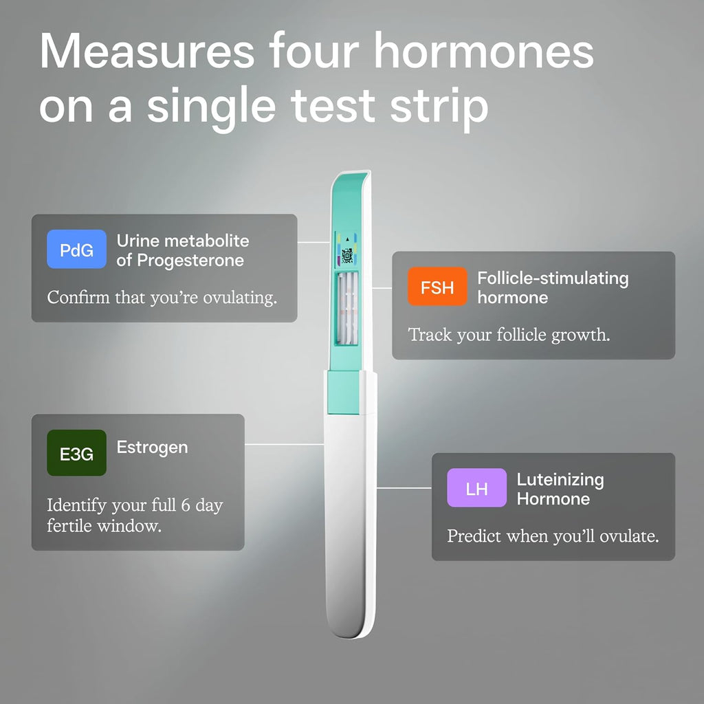 Inito Fertility Monitor & Hormone Tracker for Women | Track and Confirm Ovulation | Measures Estrogen, LH, PdG, FSH |Includes 15 Strips + Free app (Compatible with All iPhones)