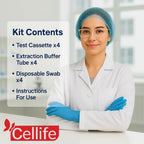 Rapid Antigen Test (RAT) 4 in 1 Kit - Tests for COVID-19, RSV, Flu/Influenza A&B (4 pack)
