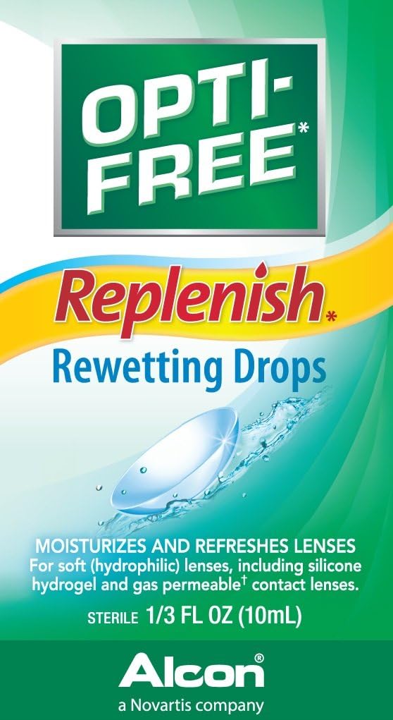 OPTI-FREE Replenish Contact Lens Rewetting Drops, 10 mL