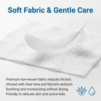 100 Pcs 0.9% Saline Wipes, Sodium Chloride Alcohol Free Cleansing Wipes, Individually Wrapped Gentle Skin Wipe for First Aid Wound Care Piercing Aftercare, Portable Sterile Cleaning Pads (60 x 60 mm)