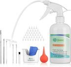 Ear Wax Removal Tool, Ear Cleaning Kits Safe Ear Irrigation Kit Ear Flush Kit for Adults Kid, Ear Wax Washer Device Easy to Operate, Includes Basin, Syringe, Curette Kit, Towel and 40 Disposable Tips