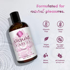 Sliquid Organics Water-Based Lube - Aloe Vera Leaf Infused with Organic Oils & Botanicals, Natural Lubricating Gel for Women/Men/Couples, Unscented, 4.2 Fl Oz