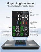 RENPHO Smart Scale for Body Weight, Body Fat, BMI, 7-in-1 Display, 500Ibs | Weight Scale with 13 Body Composition Metrics, High Accurate Bathroom Scale for Weight Loss, FSA Eligible HSA, 11.8",Elis 2XL