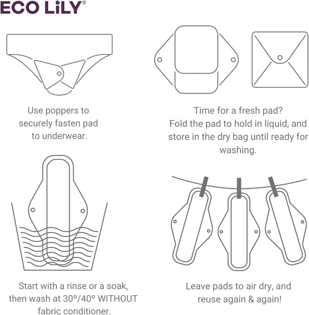 Eco Sanitary Pads Reusable Waterproof