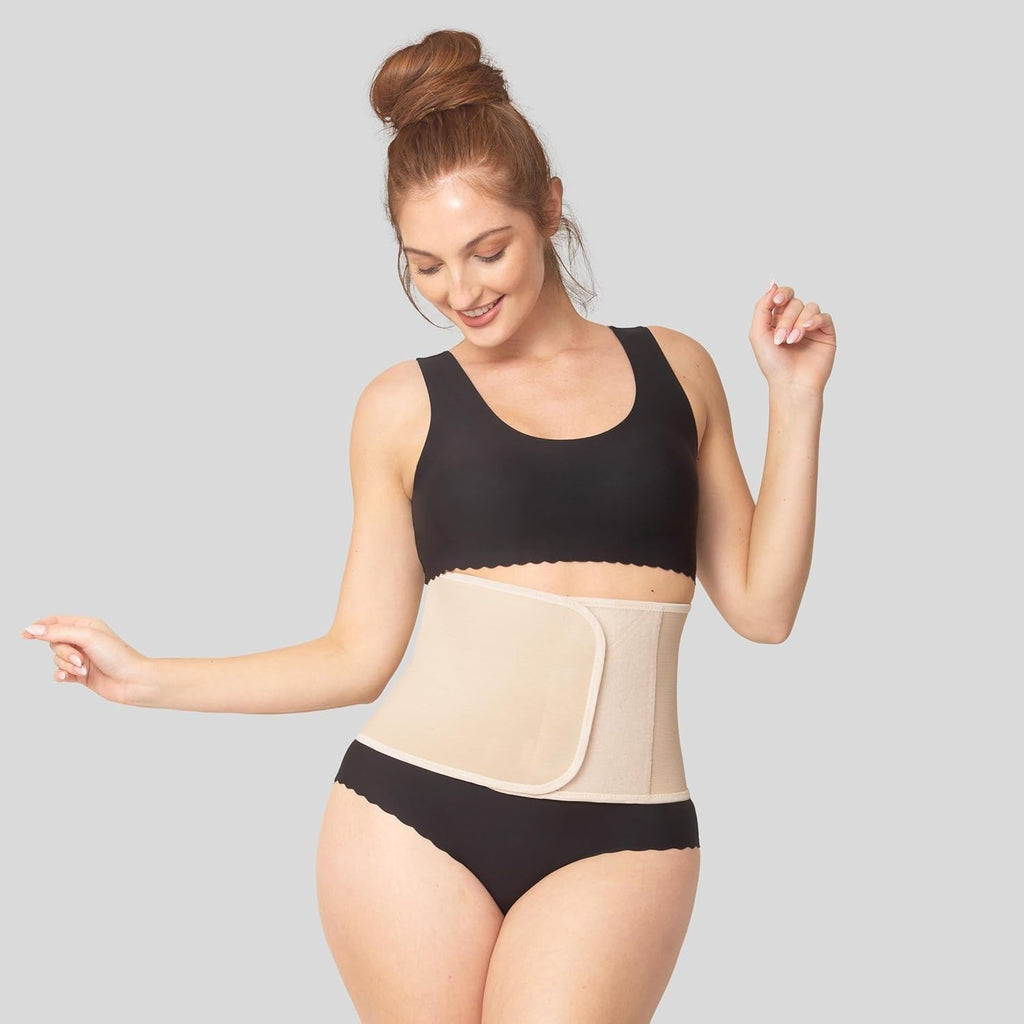 serveuttam Abdominal Belt After Delivery - Post Pregnecy Abdominal Belt for Back Support | Waist Trainer Pregnency Belt After Delivery C Section | Tummy Tucker for Women Wasit Belt Postpartum Belt (1, Beige, One Size)