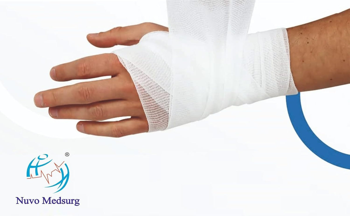 E.T.O Sterile Roller Bandage FII (10cm x 4m) - Pack of 12 Rolls | Absorbent Cotton Gauze Medical Bandage Roll for Wound Care & Dressing | Hospital Grade Elastic Support & First Aid Supplies