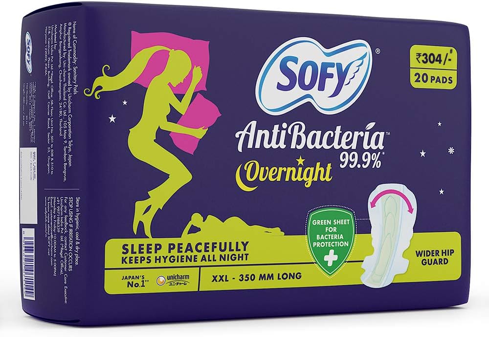 Sofy Anti Bacteria Overnight Sanitary Pads - XXL (20 Pads)