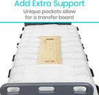 Vive Transfer Blanket with Handles 77” x 38.5” - Bed Positioning Pad, Straps - Reusable, Washable Patient Lifting Device Body Lift, Turning, Sliding Moving - Caregiver, Family Aid, Bedridden, Elderly
