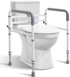 WeHwupe Toilet Safety Rail for Seniors, Height & Width Adjustable Frame