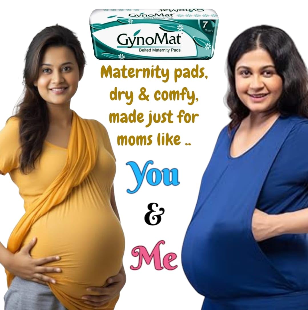 Maternity Pads with adjustable Belt | Extra Absorbent, Postpartum Use | 14 Pads | Pack of 2 Packet | Super Soft Wooden Pulp for Soft & Dryfeel Comfort after Childbirth